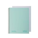 Navigator Notitieboek A4 extra hardcover | 5x5 | mint | randkleur | 80 g papier | 80 vellen microgeperforeerd 4 gaten | spiraal-spoel | premium schrijfpapier