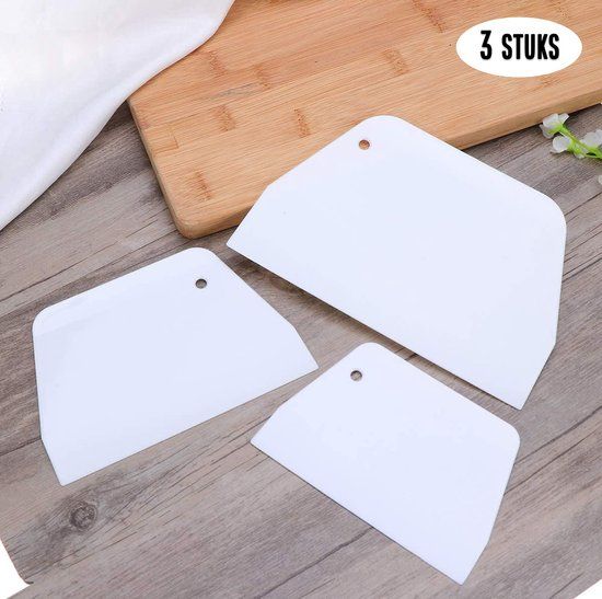 COOCK Deegschrapers - Set van 3 - Kunststof - Vaatwasserbestendig