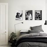 Ibenzoa® Zwart-wit Badkamer Kunstdrukken met Lijst - 3 Delig - 30x40 cm