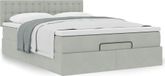Maison Exclusive - Cadre de lit ottoman avec matelas, gris clair, 140x190 cm, velours