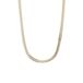 Lucardi Dames Zilveren bicolor collier slang - Ketting - 925 Zilver - Goud- en Zilverkleurig - 45 cm