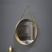 Solidchoice - Miroir mural doré avec chaîne pour salle de bain et chambre à coucher