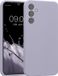 kwmobile telefoonhoesje geschikt voor Samsung Galaxy A34 5G - TPU backcover met siliconen coating - Smartphone case in pastel-lavendel