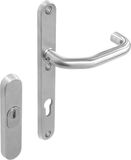 Intersteel Veiligheidsbeslag SKG*** rozet met kerntrekbeveiliging, schild profielcilindergat 92 mm smal ovaal binnen rvs geborsteld