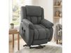 HOMCOM Fauteuil releveur électrique massage et chauffage avec repose-pied, dossier inclinable, télécommande et poche latérale