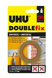 Productos UHU Doublefix Universeel - dubbelzijdig plakband, extra sterk, weerstand tot 120 kg, wit, rol van 1,50 m x 19 mm