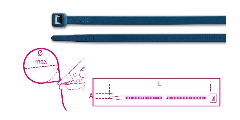 Beta Bmbx3876-Nylon Bindstrips Blauw, Detect. - BMBX3876
