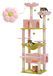 Arbre à chat XL - 184 cm - 5 niveaux - Rose