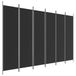 vidaXL Kamerscherm met 6 panelen 300x200 cm stof zwart
