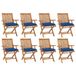 Maison Exclusive - Chaises Pliantes Avec Coussins, 8 Pièces, En Teck Massif