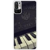 Redmi Bedrukt siliconen hoesje compatibel met Redmi Note 10 5G Old piano