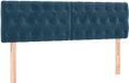 vidaXL Hoofdbord 144x7x78/88 cm Fluweel Donkerblauw