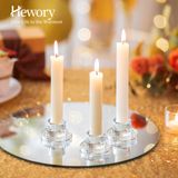 Merkloos / Sans marque ShopVlot Kandelaar glas kaarsenhouder set van 10 - kleine staafkaarsenhouders - helder glas - decoratief voor tafeldecoratie
