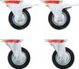 vidaXL Zwenkwielen 4 stuks 100 mm met rem