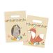 Homéa Set van 6 snoepzakjes van papier, 23 cm, vrienden, natuur