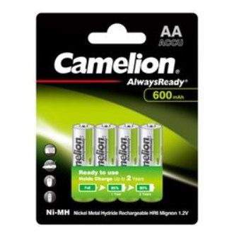Camelion AA NiMH oplaadbare batterijen - 600mAh - 4 stuks