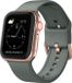 By Qubix - Soft siliconen bandje met gespsluiting - Olijfgroen - Geschikt voor Apple Watch 44mm / 45mm / 46mm / 49mm