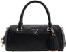 GUESS Cresidia II Box Satchel Black Logo Zwart Handtas