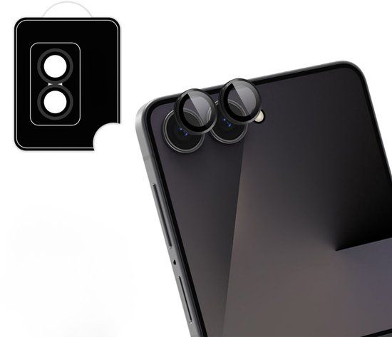 imoshion Camera Lens Protector - Geschikt voor Samsung Galaxy Z Flip 7 - 2 Pack - Zwart