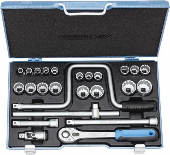 Gedore D 19 TMU-10 Dopsleutelset 1/2" 25-dlg 10-32 mm