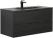 Badplaats Set de meubles de salle de bain Cairo 100 x 48cm – Chêne noir – Meuble de salle de bain avec lavabo noir