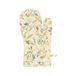 Gant de cuisine, coton bio GOTS, fleurs d'hiver, 32 x 14 cm
