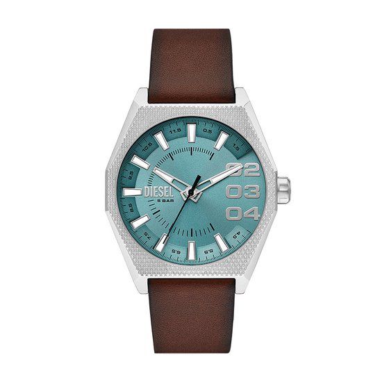 Diesel DZ2174 Herenhorloge - Zilverkleurig - Bruin - 5 ATM