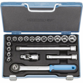 Gedore Dopsleutelset 1/2 25- delig5/16-1.1/4