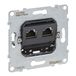 Legrand 765061 Wandcontactdoos 2 x RJ-45 Zwart