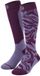 Apollo Chaussettes de ski pour femme 2 paires - Imprimé zèbre violet - Taille 39/42