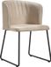 Soof&Tess Siena Eetkamerstoel - Set van 2 - Beige - Velvet - Industrieel - Met armleuning