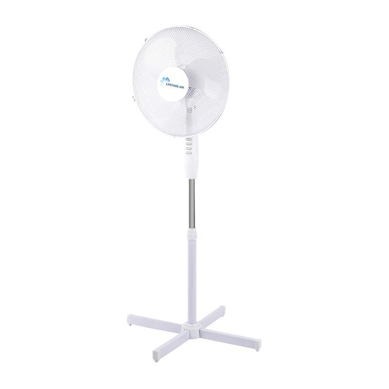 Lifetime Air Staande ventilator - - wit - 42W - zwenkfunctie - Ø 40 cm