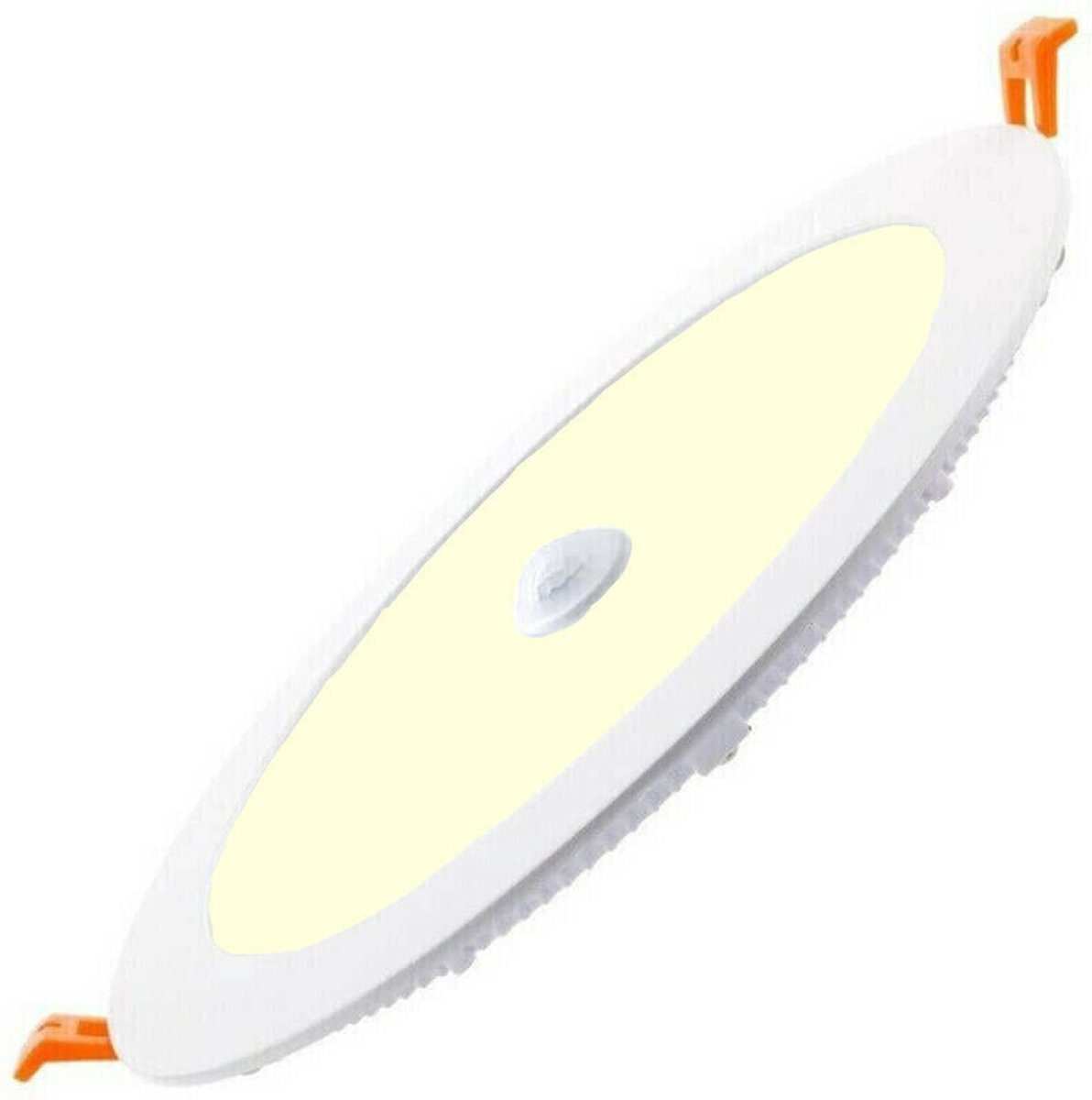 BES LED LED Downlight Slim - Facto Dury - PIR Bewegingssensor 360° + Dag en Nacht Sensor - 20W - Warm Wit 3000K - Inbouw - Rond - Mat Wit - OSRAM LEDs