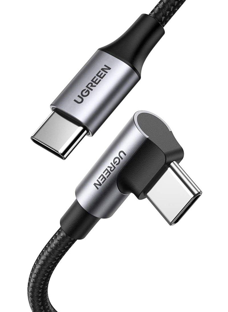 Ugreen 70645 USB-C 2.0 naar USB-C 2.0 Kabel - 2m - 90 Graden Hoek - 5A