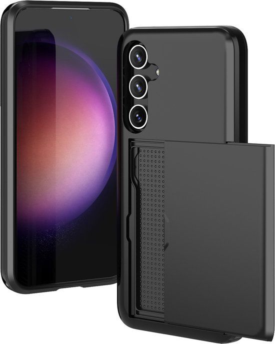 iMoshion Hoesje Samsung Galaxy S23 FE - Backcover met pasjeshouder - Zwart