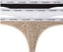 Calvin Klein String 3-pack Dames Zwart Katoen Elastaan Maat M