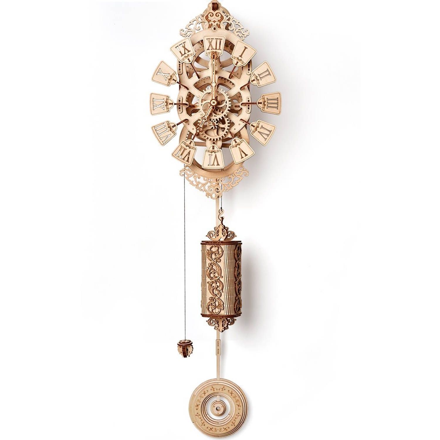 Wood Trick Pendulum Klok - Houten Modelbouw - Unisex
