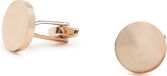 Bouton de manchette rond or rose