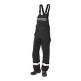 JAK Workwear 12-12003-051-076-82 Antiflame Tuinbroek Zwart/Grijs