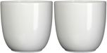 Mica Decorations Set van 2x witte keramische bloempotten - H31.5 x D35 cm - Mica Decorations
