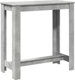 vidaXL Bartafel - 102x50x103,5 cm - Bewerkt Hout - Betongrijs