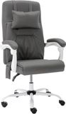 vidaXL Fauteuil de bureau en cuir synthétique gris