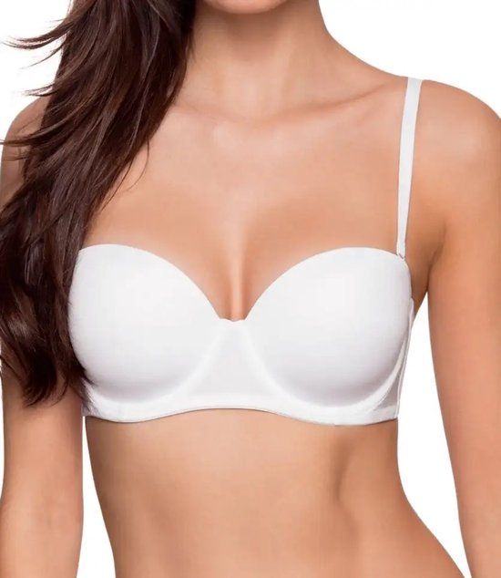 Dorina Balconette BH - Strapless - Michelle - Bh met verwijderbare bandjes - Wit - Zwart - Beige - 90C