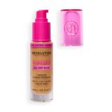 Revolution Superfix Blur Longwear Foundation, F12.7NC, 23 ml | Voor medium tot gebruinde huidtinten matte finish, middelhoge tot volledige dekking