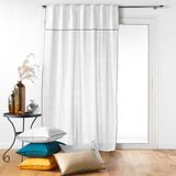 HomeMaison Vitrage met verborgen lussen Wit Textiel Effen 140 x 240 cm