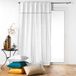 HomeMaison Vitrage met verborgen lussen Wit Textiel Effen 140 x 240 cm