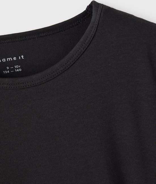NAME IT NKMT-SHIRT SLIM 2P NOOS Jongens T-shirt - Maat 146/152 - Zwart - 2-pack