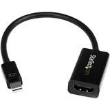 StarTech.com Mini-DisplayPort naar HDMI Adapter - Mini DisplayPort naar HDMI - mini DP naar HDMI - mDP Adapter - Mini DisplayPort Adapter voor UltraBook/Laptop - 4K bij 30Hz - Zwart (MDP2HD4KS)