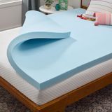 LINENSPA Traagschuim matrastopper - 7,5 cm gel doordrenkt traagschuim - pluche gevoel - koeling en drukverlichting - CertiPUR-gecertificeerd - benodigdheden voor slaapzalen - Twin XL maat