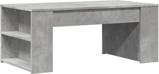 vidaXL Salontafel - 102x55x42 cm - Hout - Betongrijs